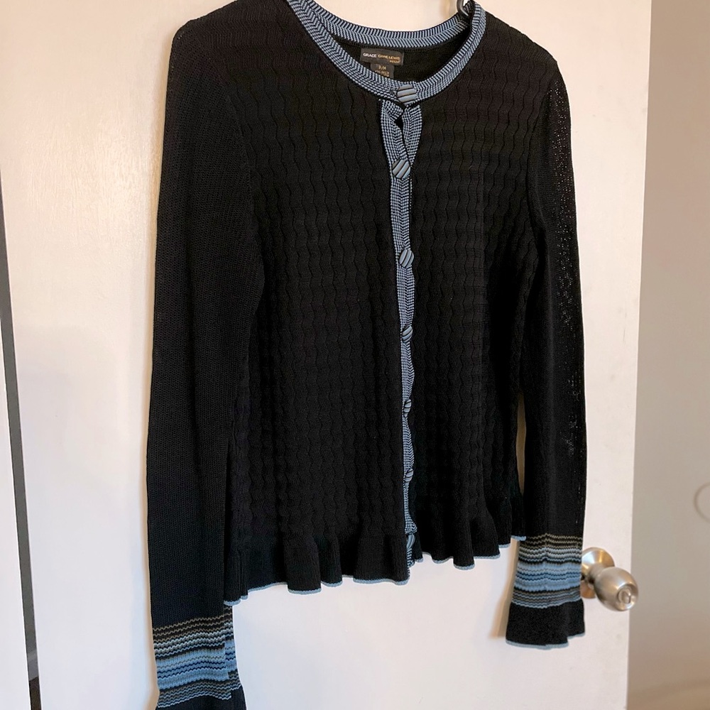 Grace Dane Lewis Button Down Sweater - Size M - Picture 2 of 12